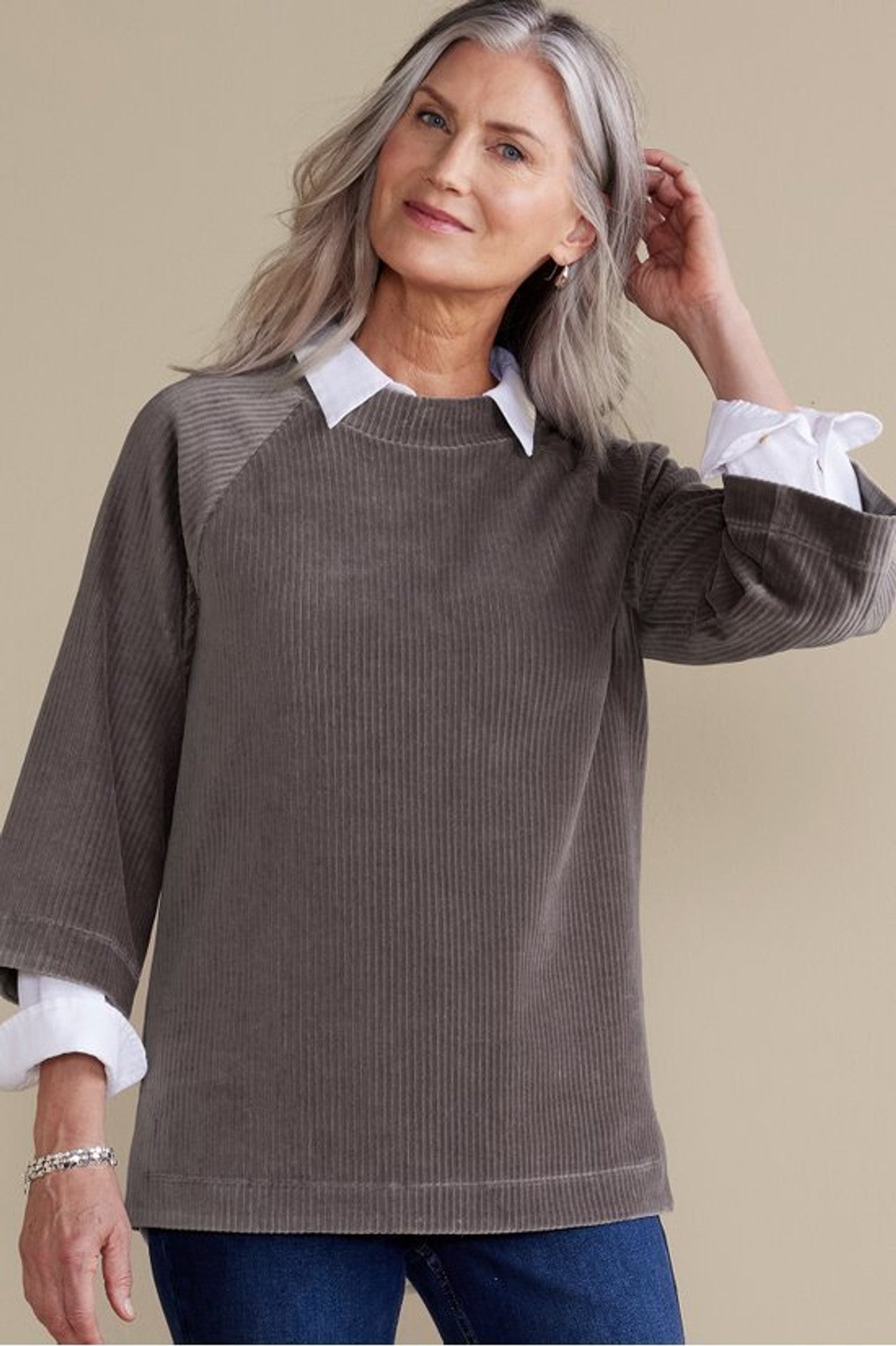 samina corduroy pullover